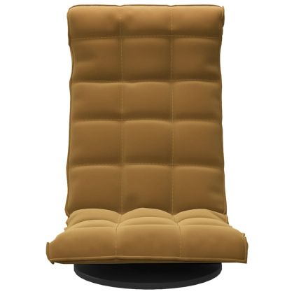 Въртящ се подов стол, кафяв, кадифе