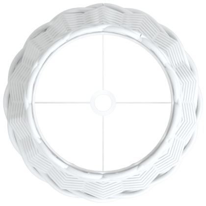 Абажур за лампа бял Ø20x15 см ракита