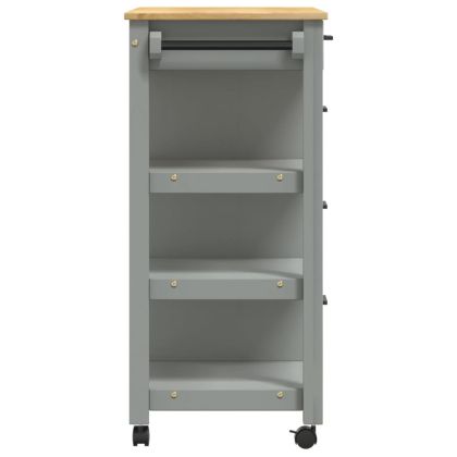 Кухненска количка "MONZA" 84x40x88,5 см борово дърво масив