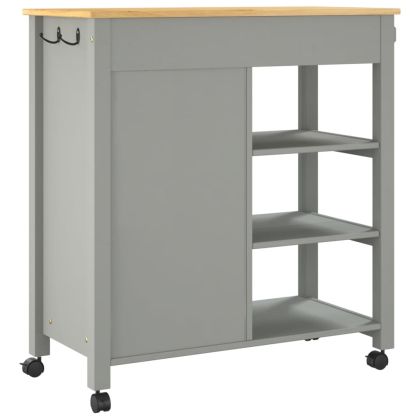 Кухненска количка "MONZA" 84x40x88,5 см борово дърво масив