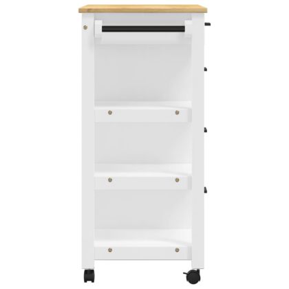 Кухненска количка "MONZA" 84x40x88,5 см борово дърво масив