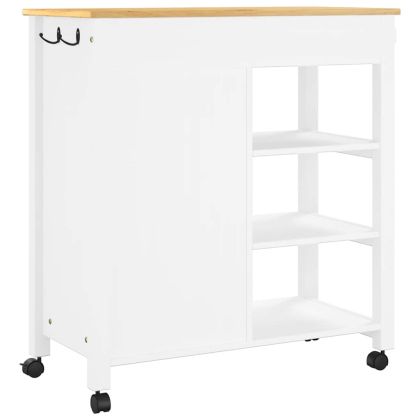 Кухненска количка "MONZA" 84x40x88,5 см борово дърво масив