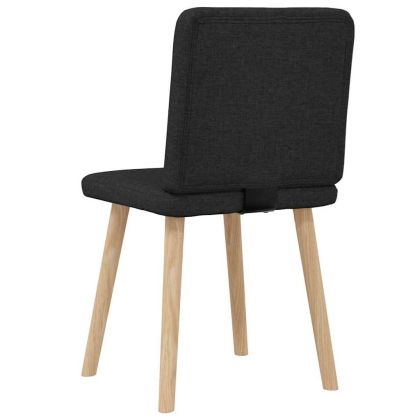 Трапезни столове, 2 бр, черни, текстил