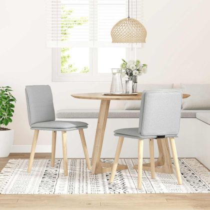 Трапезни столове 2 бр Cloud сив плат
