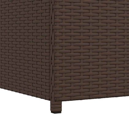 Градински сандък за съхранение, кафяв, 120x50x60 см, полиратан