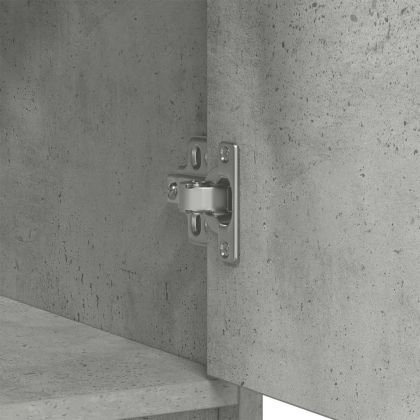 Бюфет с чекмеджета и вратички, бетонно сив, 73x31x90 см