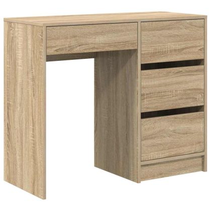 Бюро с чекмедже Сонома дъб 90 x 37.5 x 75 см Инженерно дърво