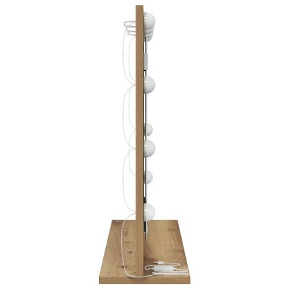 Огледало за грим Дъб 60 x 55 x 18 см Стъкло и инженерно дърво