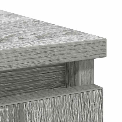 Бюфет с чекмеджета, сив сонома, 71x35x84 см, инженерно дърво