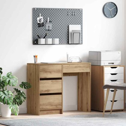 Бюро Дъб Инженерна дървесина 90 x 37.5 x 75 см