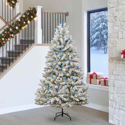 С изкуствено коледно дърво 240 cm 300 LED светодиода Топло бяло