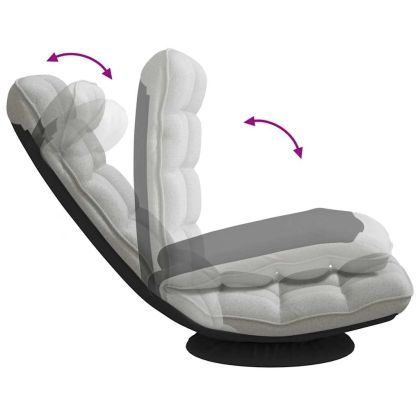 Въртящ се подов стол, облачно сив, 70x51x79 см, плат