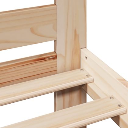 Рамка за легло без матрак, 120x190 см, масивна чамова дървесина