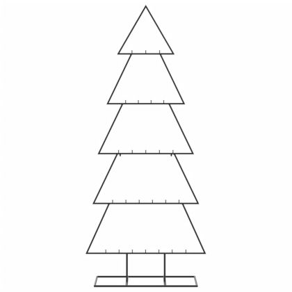 Метална коледна елха за декорация черна 150 см