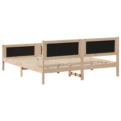 Рамка за легло с таблото Черно 200 x 200 cm текстил