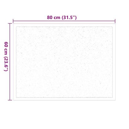Мат за врата Черно 60 x 80 x 1,2 см Тедди плат