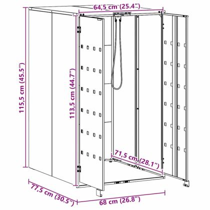 Съхранение за кош за отпадъци с газов капак за 240L контейнер