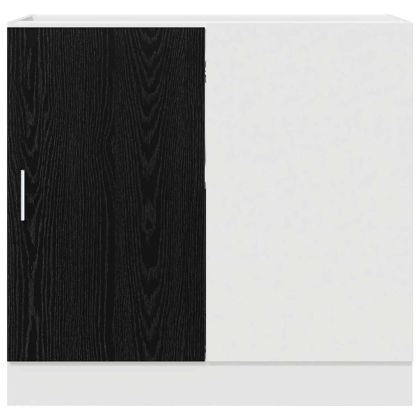 Кухненски ъглов основен шкаф Черен дъб 86 x 46 x 81,5 см