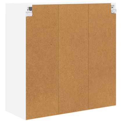 Висящ шкаф със съхранение Бяло 80 x 31 x 80 см Инженерно дърво