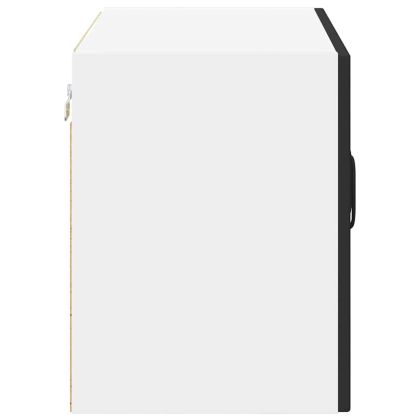 Стенен стъклен шкаф LUCCA 2 pcs Черно 60 x 31 x 40 см