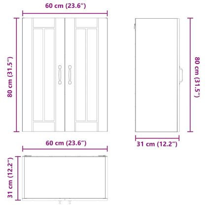 Кухненски шкаф Старо дърво 60 x 31 x 80 см Инженерно дърво