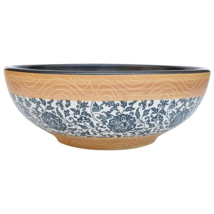 Мивка за плот, многоцветна, кръгла, Φ41x14 см, керамика