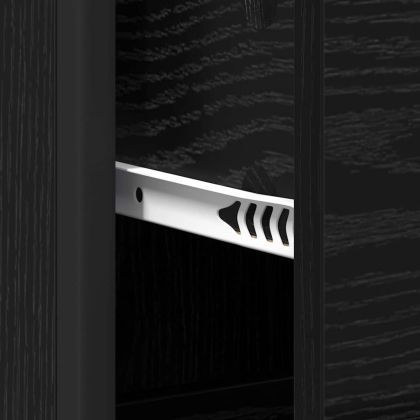 Комплект мебели за баня с рафт 4 pcs Черния дъб Инженерно дърво