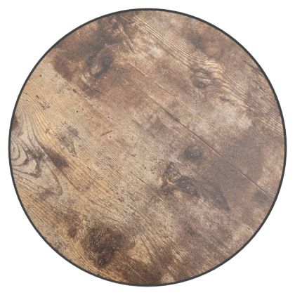 Маса за чай, черно и жълто, Ø35 см, МДФ