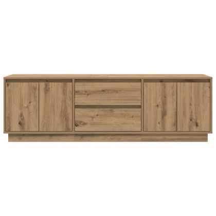ТВ шкаф с LED светлини Artisan дъб 160,5x41x50 см