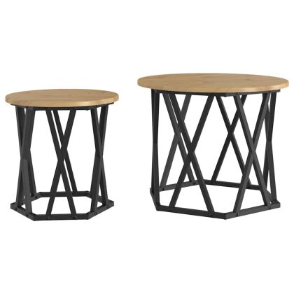 Странична маса 2 pcs Дъб 50 x 50 x 40 cm
