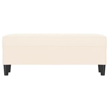 Пейка, кремава, 100x35x41 см, кадифе