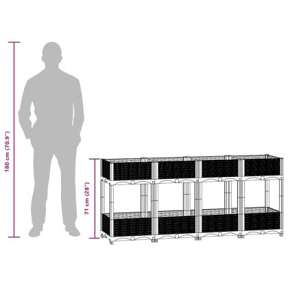 Повдигната леха, 160x40x71 см, полипропилен