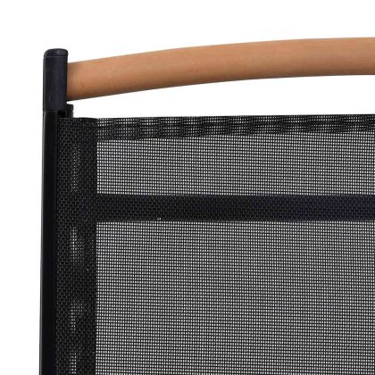 Сгъваеми градински столове, 6 бр, Textilene, черни