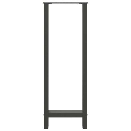 Крака за бар маса, антрацит, 2 бр., 40 x (110-111) см, стомана