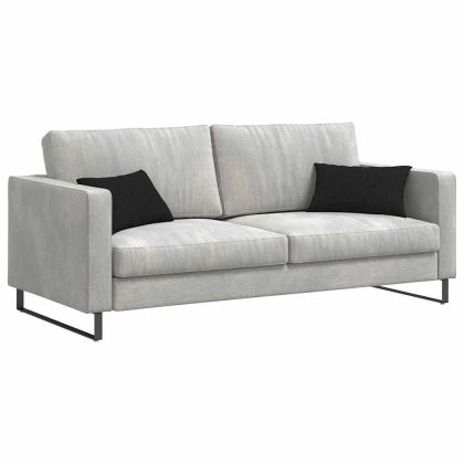 Диван възглавници 2 pcs Черно 50 x 30 cm текстил