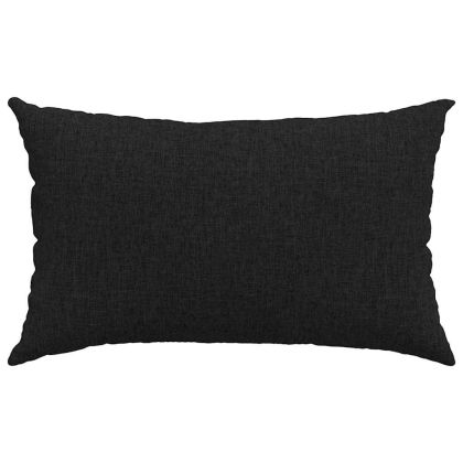 Диван възглавници 2 pcs Черно 50 x 30 cm текстил