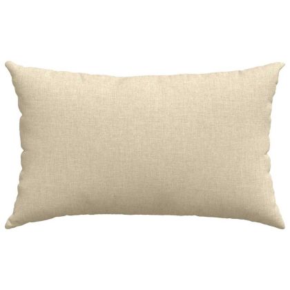 Диван възглавници 2 pcs Крем 50 x 30 cm текстил