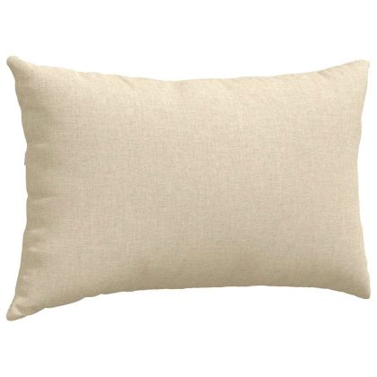 Диван възглавници 2 pcs Крем 50 x 30 cm текстил