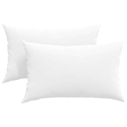 Диван възглавници 2 pcs Бяло 50 x 30 cm текстил