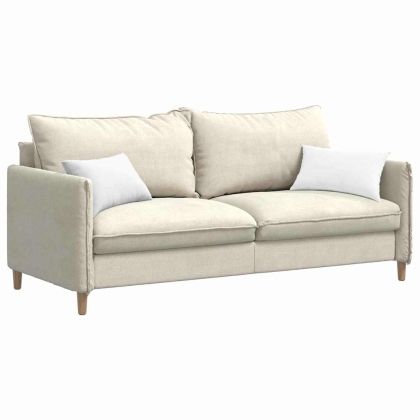 Диван възглавници 2 pcs Бяло 50 x 30 cm текстил