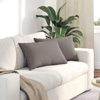 Диван възглавници 2 pcs Таупе 60 x 40 cm текстил