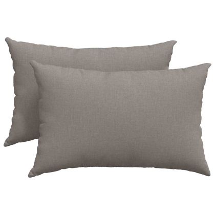 Диван възглавници 2 pcs Таупе 60 x 40 cm текстил