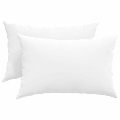 Диван възглавници 2 pcs Бяло 60 x 40 cm текстил