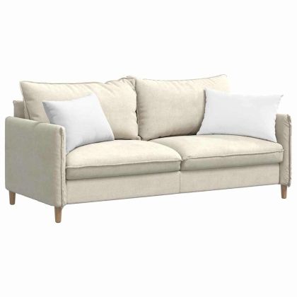Диван възглавници 2 pcs Бяло 60 x 40 cm текстил