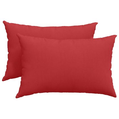 Диван възглавници 2 pcs Червено 60 x 40 cm текстил
