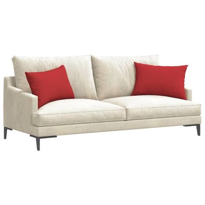 Диван възглавници 2 pcs Червено 60 x 40 cm текстил