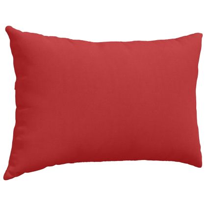Диван възглавници 2 pcs Червено 60 x 40 cm текстил