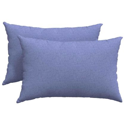 Диван възглавници 2 pcs Дънково син 60 x 40 cm текстил