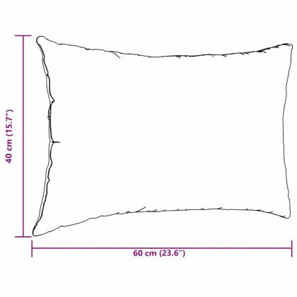Диван възглавници 2 pcs Крем 60 x 40 cm текстил