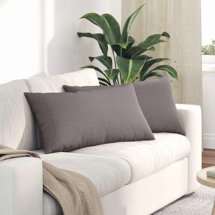 Диван възглавници 2 pcs Таупе 80 x 40 cm текстил